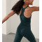 Scoop neck racerback padded sports tank sleeveless cropped top 4 ways stretchy longline sports bra