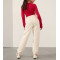 Girls comfy cotton fleece sweatpants with side pockets solid color everyday joggers