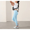 High waisted side pocket yoga leggings cottony 7/8 length fitness tights
