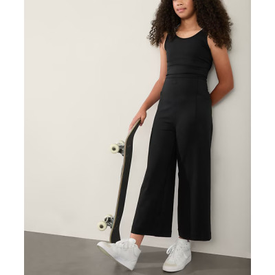 One piece athleisure jumpsuits with side pockets scoop tank wide leg pants with side pockets buttery soft stylish activewear
