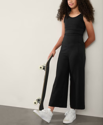 One piece athleisure jumpsuits with side pockets scoop tank wide leg pants with side pockets buttery soft stylish activewear