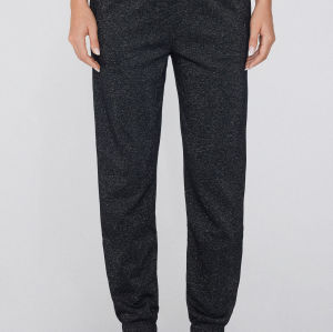 Adjustable waist cotton sweatpants for women with side pockets