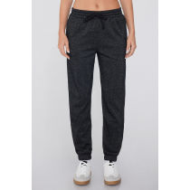 Adjustable waist cotton sweatpants for women with side pockets