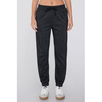 Adjustable waist cotton sweatpants for women with side pockets