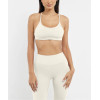 Scoop neck strappy back sports bra with removable padding women's supportive yoga bralette
