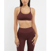 Scoop neck strappy back sports bra with removable padding women's supportive yoga bralette