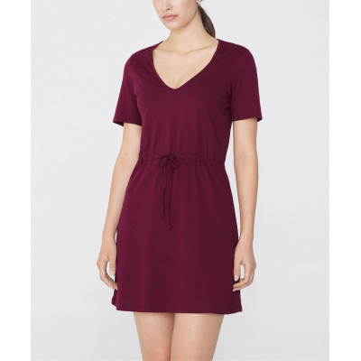 V neck short sleeve lounge dress for women lightweight sports dress