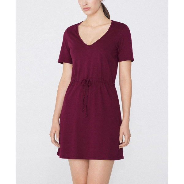 V neck short sleeve lounge dress for women lightweight sports dress