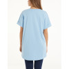 Lightweight cotton t shirts with curved hem hip length relaxed fit tees