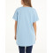Lightweight cotton t shirts with curved hem hip length relaxed fit tees
