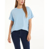 Lightweight cotton t shirts with curved hem hip length relaxed fit tees