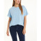 Lightweight cotton t shirts with curved hem hip length relaxed fit tees