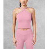 New longline halter neck sports bra full coverage supportive cropped tank