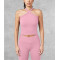 New longline halter neck sports bra full coverage supportive cropped tank