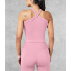 New longline halter neck sports bra full coverage supportive cropped tank