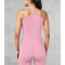 New longline halter neck sports bra full coverage supportive cropped tank