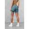 women's 2 in 1 running shorts with side pockets mid waist gym shorts for ladies