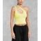 New arrival one shoulder cropped tank sexy body fit contour yoga crop