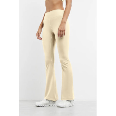High rise 4 ways stretchy flared pants for women nylon spandex yoga leggings