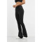 High rise 4 ways stretchy flared pants for women nylon spandex yoga leggings