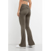 Folded waistband flared yoga pants buttery soft bell bottom leggings