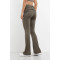 Folded waistband flared yoga pants buttery soft bell bottom leggings