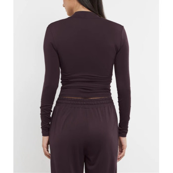 Women's long sleeve wrapped top v neck full coverage sports tee