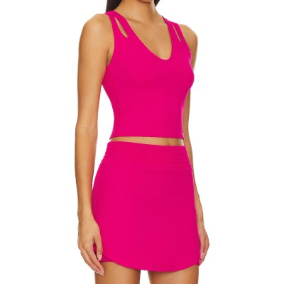 Two Piece Tennis Skirt Sets for Women 2 Piece Mini Skirt Set Going Out Golf Skort Athletic Skirt Pickleball Outfit