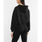 Hooded full zipper crop sweatshirts stylish cotton jackets for women