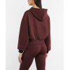 Hooded full zipper crop sweatshirts stylish cotton jackets for women