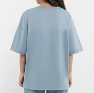 Unisex oversized cotton t shirts breathable crew neck drop shoulder sports tee