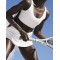Womens  Sports Bra, Scoop Nek High Impact Yoga Bra Workout Crop Top with Built in Bra