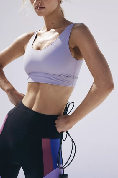 Women’s Wireless Racerback Sports Bra, Moisture-wicking Compression Support Bra, Yoga bra