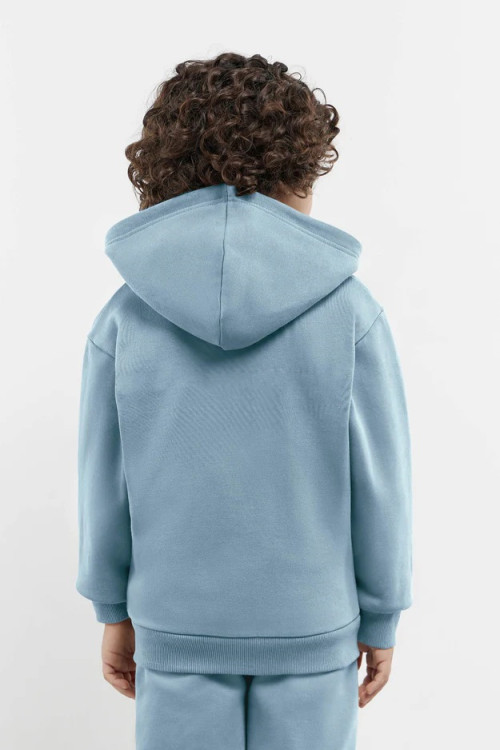 Kids oversized zip hoodies with kangaroo pockets cotton full zip jackets with hood