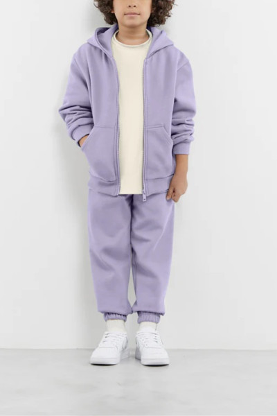 Kids oversized zip hoodies with kangaroo pockets cotton full zip jackets with hood