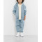 Kids oversized zip hoodies with kangaroo pockets cotton full zip jackets with hood