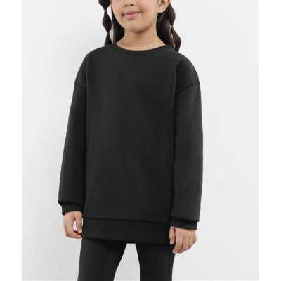Oversized crew neck pullovers for kids drop shoulder cozy sweatshirts