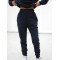 Elastic waist oversized cotton joggers with side pockets