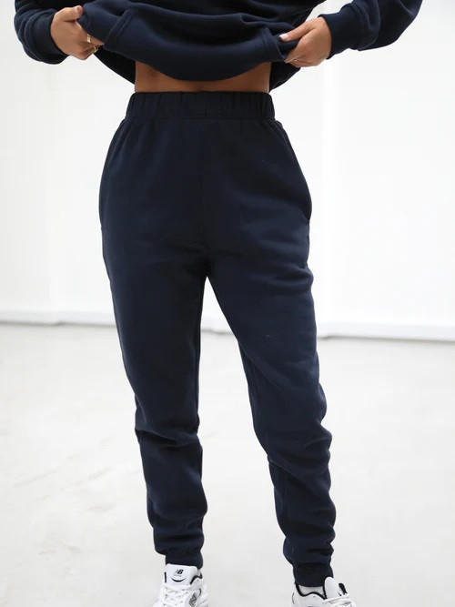 Elastic waist oversized cotton joggers with side pockets