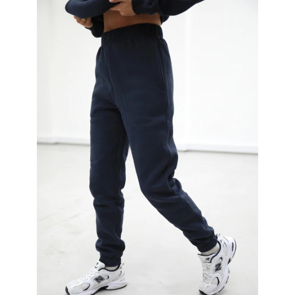 Elastic waist oversized cotton joggers with side pockets
