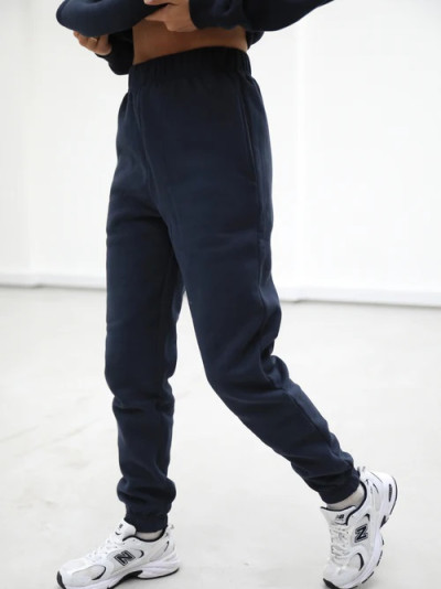 Elastic waist oversized cotton joggers with side pockets