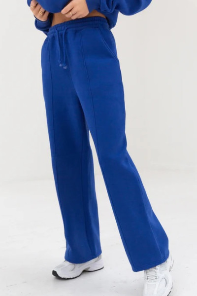 Drawstring adjustable cotton flared pants for ladies athleisure style running pants