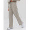 Drawstring adjustable cotton flared pants for ladies athleisure style running pants