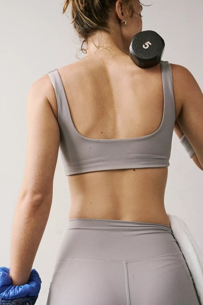 Square Neck Sports Bra for Women Wirefree Non Padded Yoga Bra, Workout Sports bra