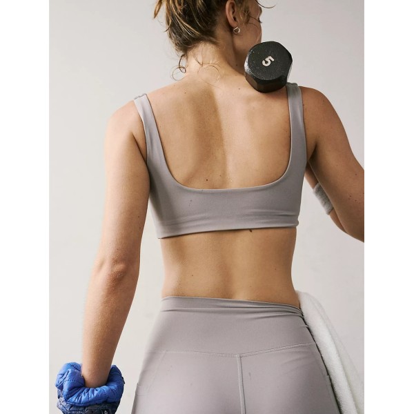 Square Neck Sports Bra for Women Wirefree Non Padded Yoga Bra, Workout Sports bra