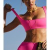 Square Neck Sports Bra for Women Wirefree Non Padded Yoga Bra, Workout Sports bra