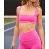 Square Neck Sports Bra for Women Wirefree Non Padded Yoga Bra, Workout Sports bra