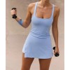 Women's Cloud Feeling Racerback Tennis Dress with Separate Shorts and Built in Bra Golf Dress, Tennis wear