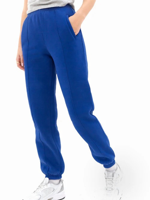 Elastic waist cotton fleece everyday sweatpants regular fit jogger pants