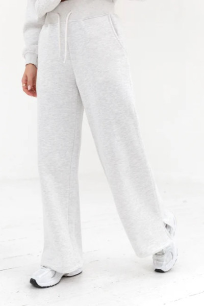 High waist cotton blend wide leg sweatpants relaxed fit fashionable pants